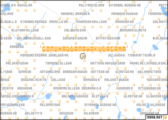 map of Gonuhaddanawa Kudagama
