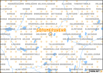 map of Gonumeruwewa