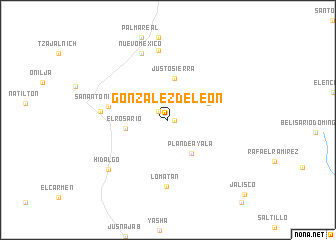 map of Gonzalez de León