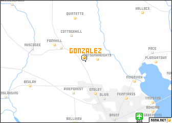 map of Gonzalez