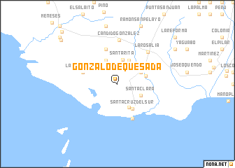 map of Gonzalo de Quesada