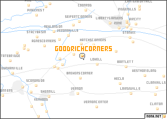 map of Goodrich Corners