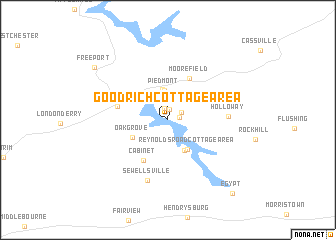 map of Goodrich Cottage Area