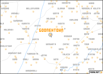 map of Gooneh Town