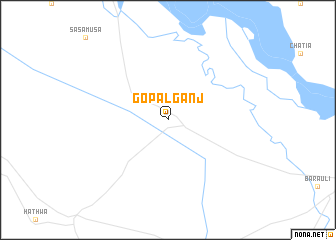 map of Gopālganj