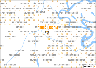 map of Gopālganj