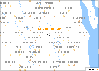 map of Gopālnagar