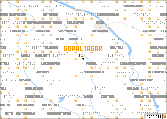 map of Gopālnagar