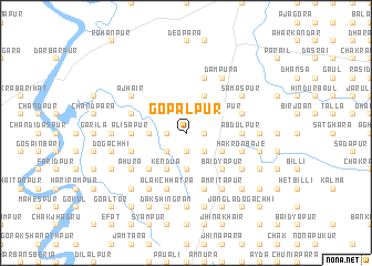 map of Gopālpur