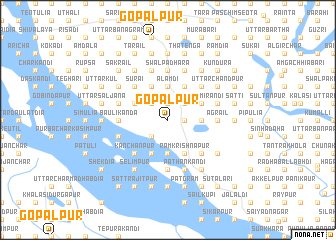 map of Gopālpur