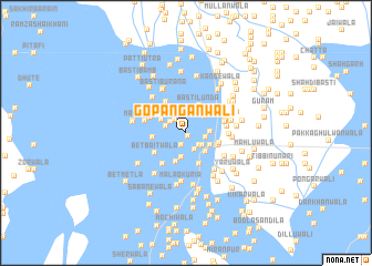 map of Gopāngānwāli