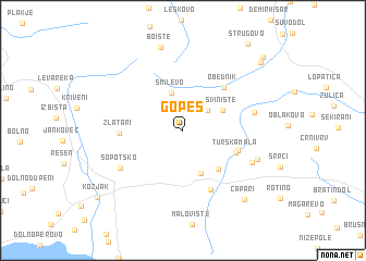 map of Gopeš