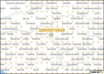 map of Gopināthpur