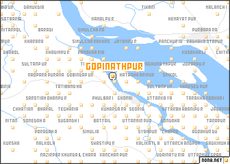 map of Gopīnāthpur