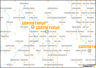 map of Gopināthpur