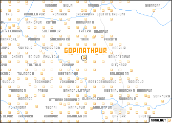 map of Gopīnāthpur