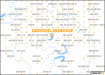 map of Gopmahāl Madanpur