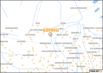 map of Gorāhdi