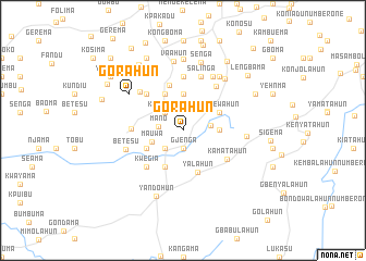 map of Gorahun