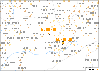 map of Gorahun