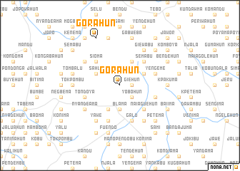 map of Gorahun