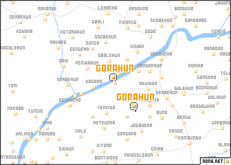 map of Gorahun