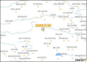 map of Gorainiai