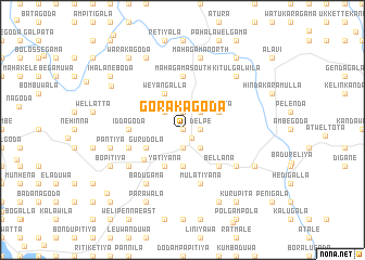 map of Gorakagoda