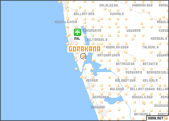 map of Gorakana