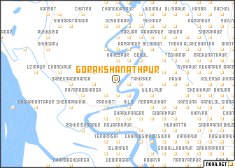 map of Gorakshanāthpur