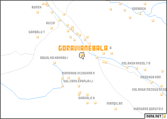 map of Gorāvīān-e Bālā