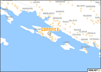 map of Goravice