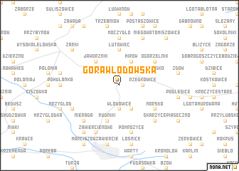 map of Góra Włodowska