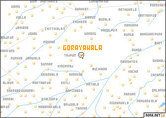 map of Gorāyāwāla