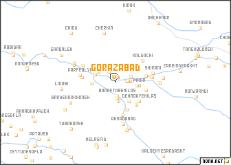 map of Gorāzābād