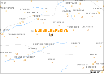 map of Gorbachevskiye