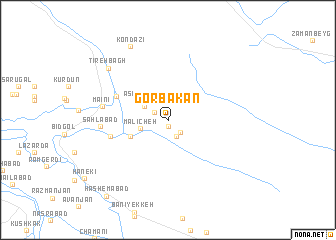 map of Gorbakān