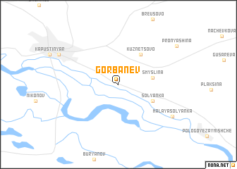 map of Gorbanëv