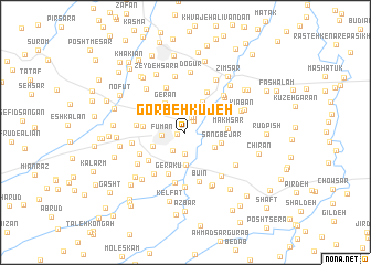 map of Gorbeh Kūjeh