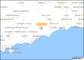 map of Gorbio