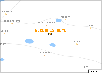 map of Gorbuneshnoye