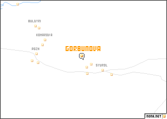 map of Gorbunova