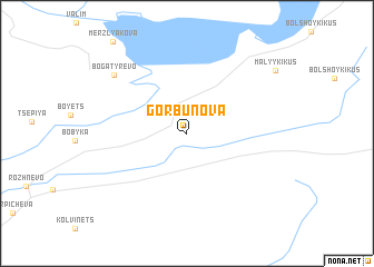 map of Gorbunova