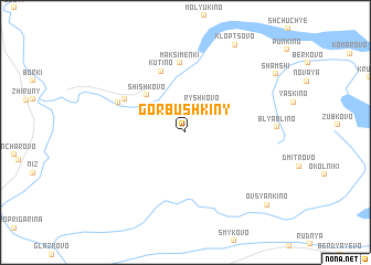 map of Gorbushkiny