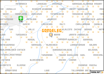 map of Gordeleg