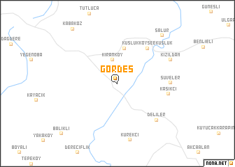 map of Gördes