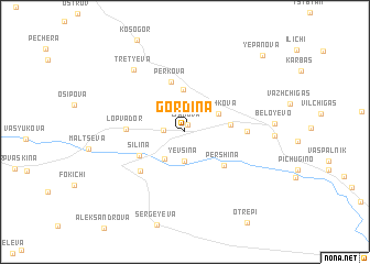 map of Gordina