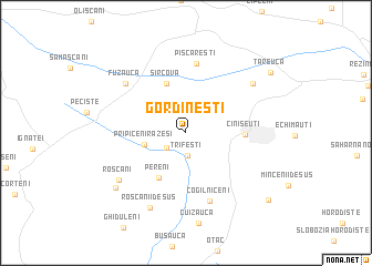 map of Gordineşti