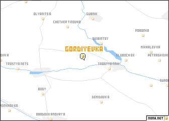 map of Gordiyevka