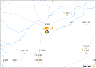 map of Gordi